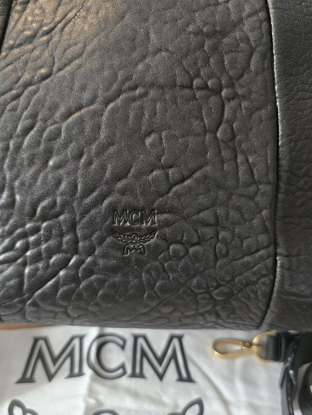 MCM Keana Studded Sheepskin Leather Satchel/Crossbody w/Dustbag In EUC